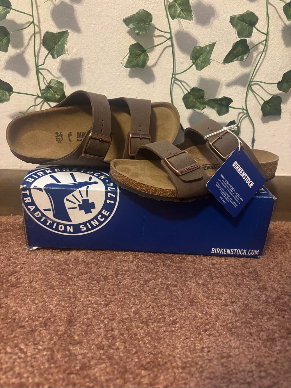 Birkenstock Arizona Two-Strap Sandals in Brown